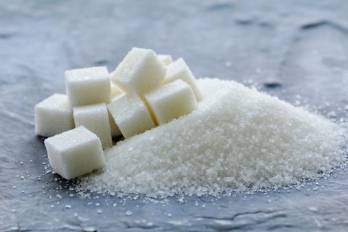 Several types of sugar - refined  and granulated