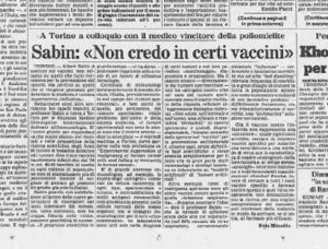 Sabin 1985 Stampa